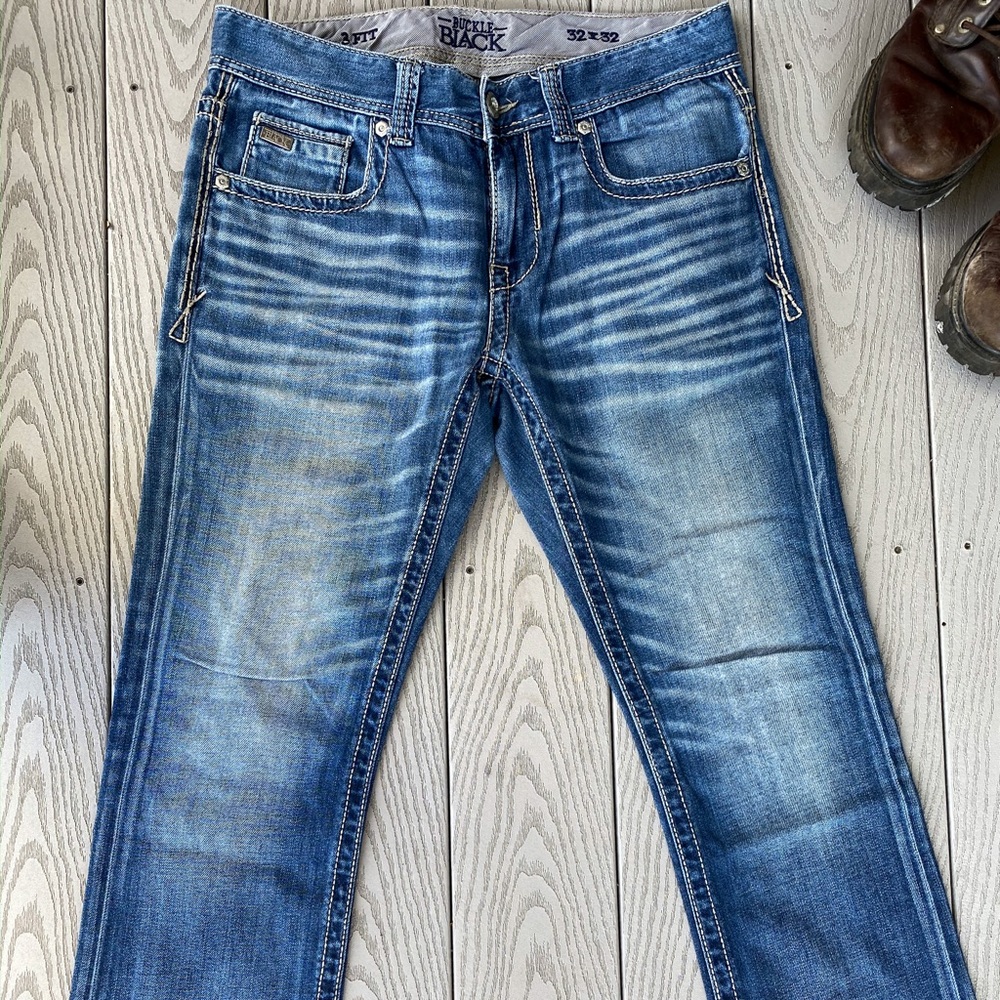 *SOLD* Mens Buckle Black3 Fit Jeans